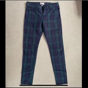 Ralph Lauren Denim & Supply Navy and Green Checkered Pattern Jeans